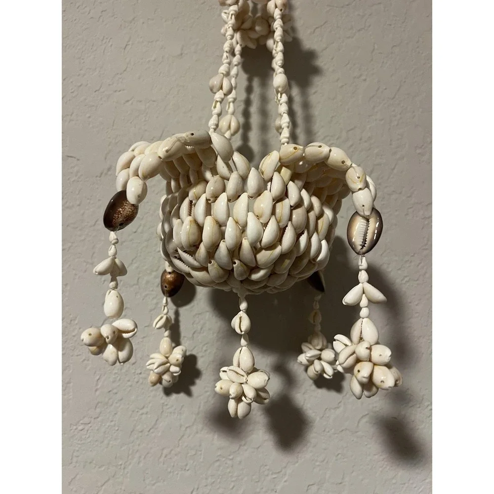 Handmade Sea Shell Hanging Basket Or Plant Holder